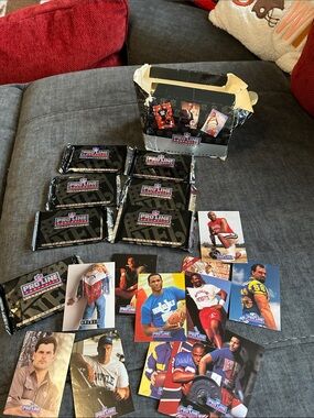 Vintage Pro-line 7 packs NFL trading with 12 Multi-Color Cards in each pack